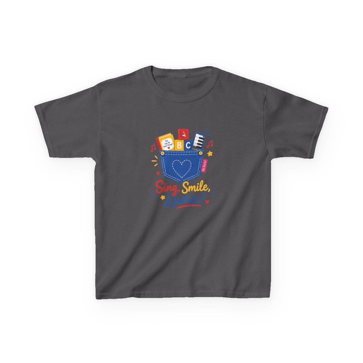 Ms. Rachel "Sing, Smile, Learn!" Unisex Kids Tee - alternate angle 3, merchandise